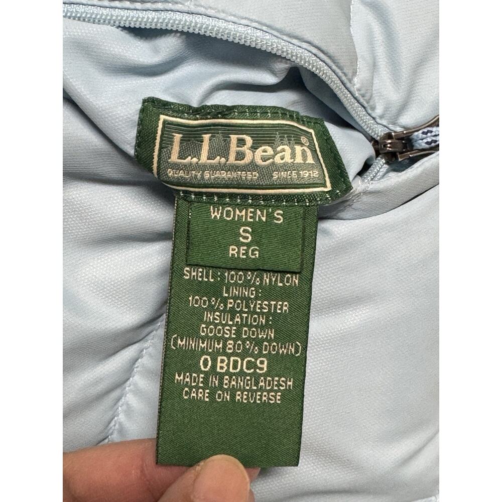 L.L.Bean Royal & Light Blue Reversible Goose Down Puffer Vest – Women’s Small - Picture 9 of 10
